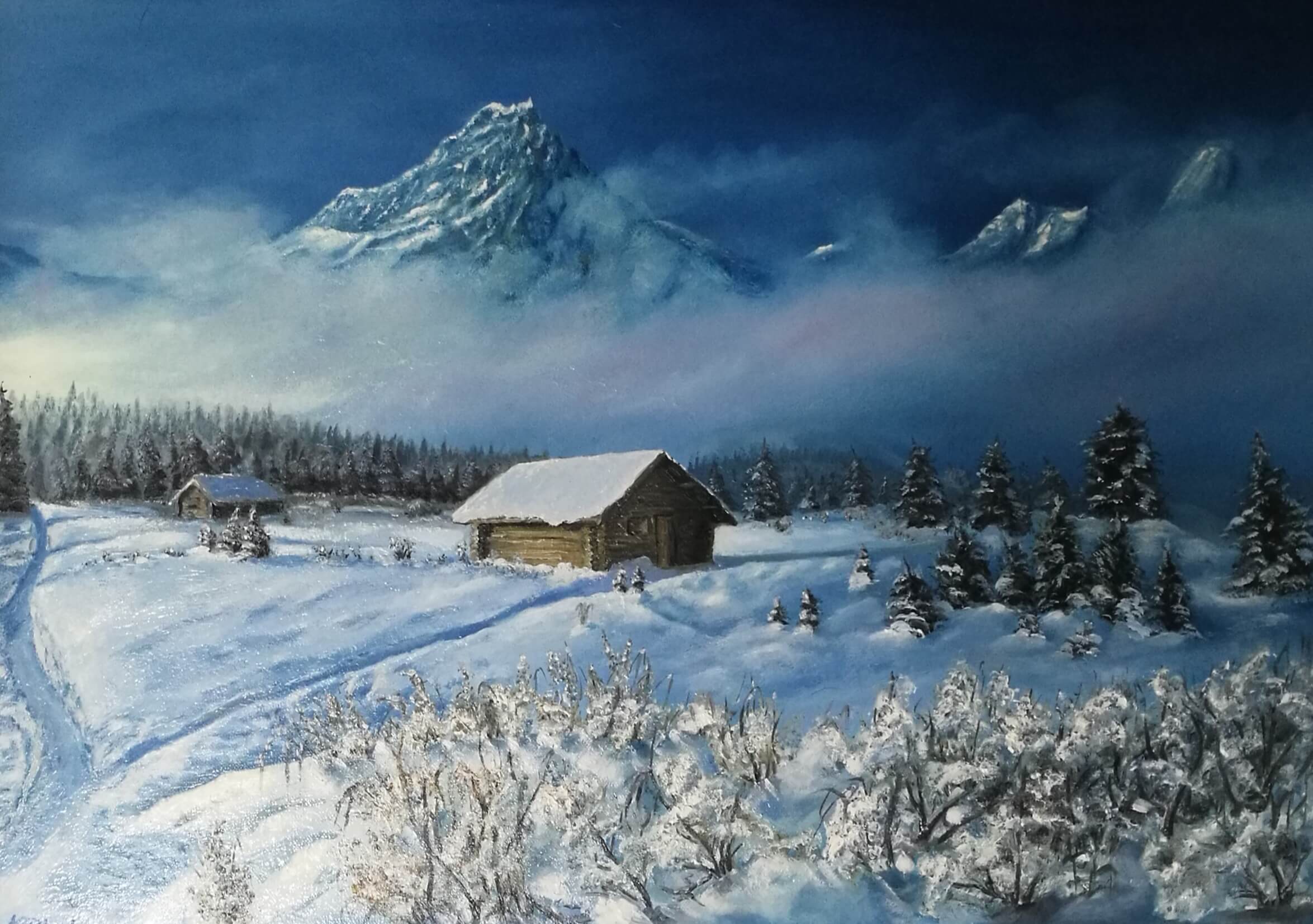 Zimní idyla 60x40