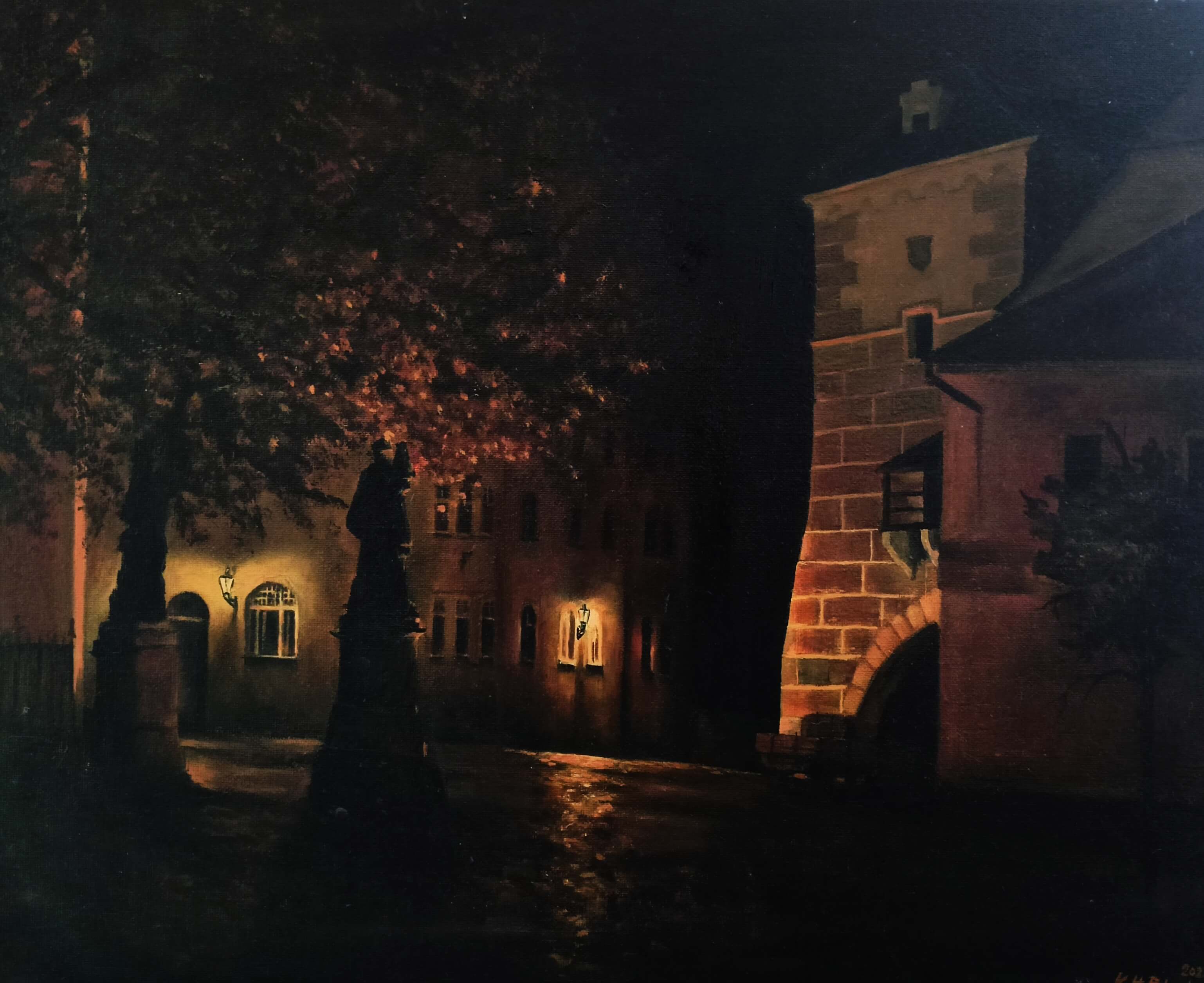 Žatecké nokturno (2023) 40x50 PRODÁNO